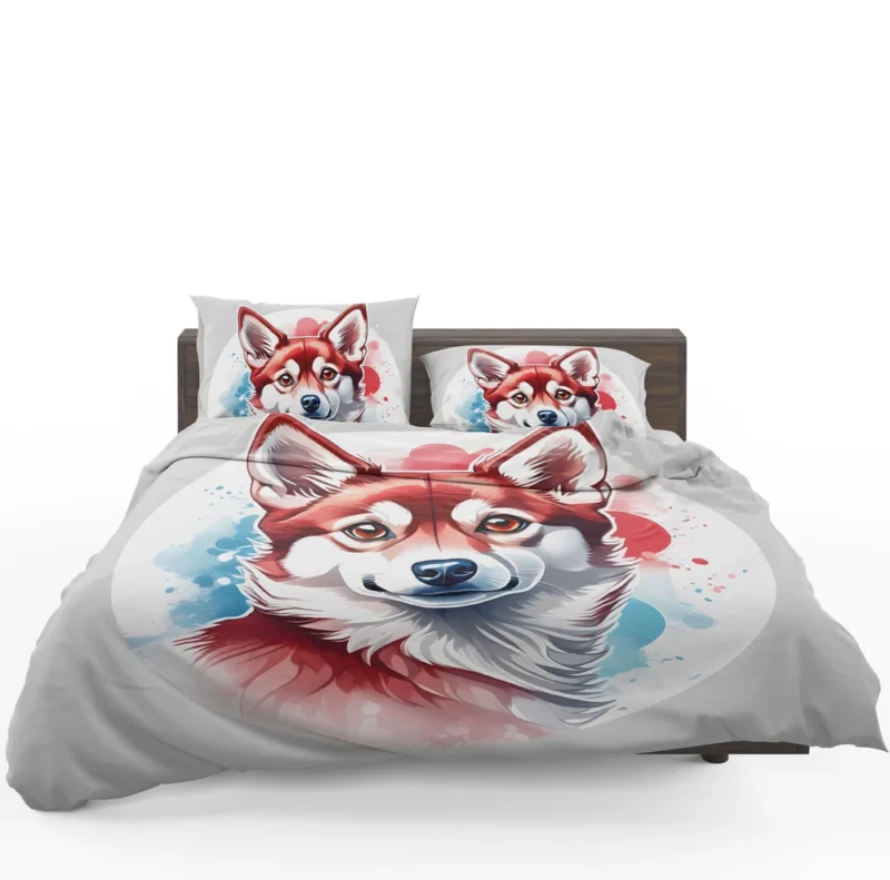 Dazzling Dog Duo Alaskan Klee Kai Bedding Set 1