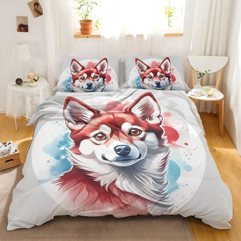 Dazzling Dog Duo Alaskan Klee Kai Bedding Set 2