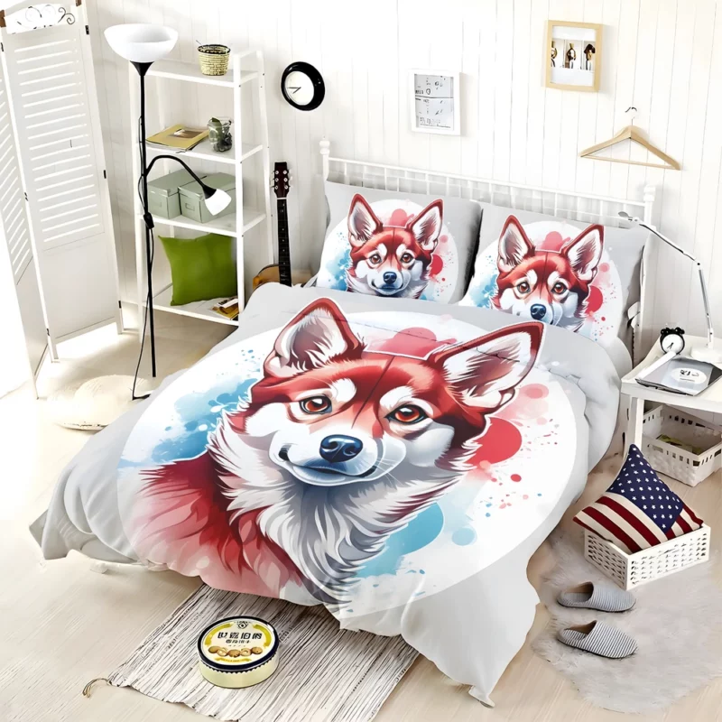 Dazzling Dog Duo Alaskan Klee Kai Bedding Set