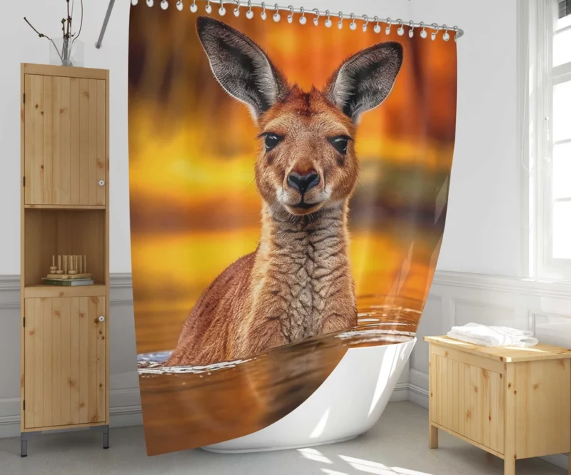 Deer Generated by AI Shower Curtain 1