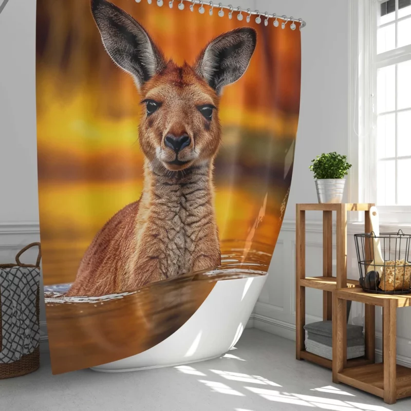 Deer Generated by AI Shower Curtain