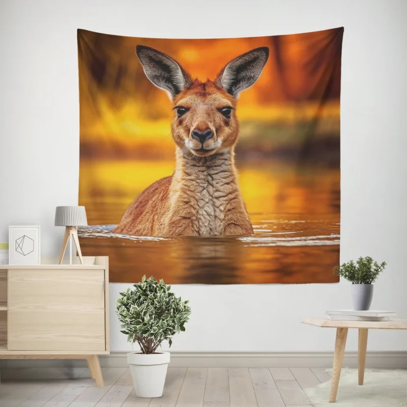 Deer Generated by AI Wall Tapestry