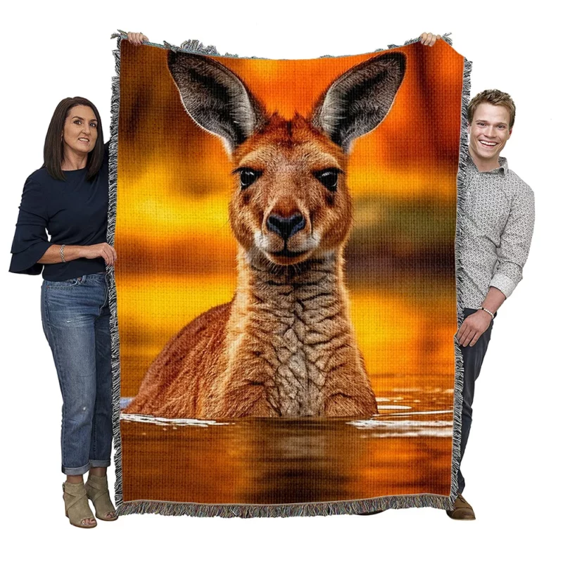 Deer Generated by AI Woven Blanket