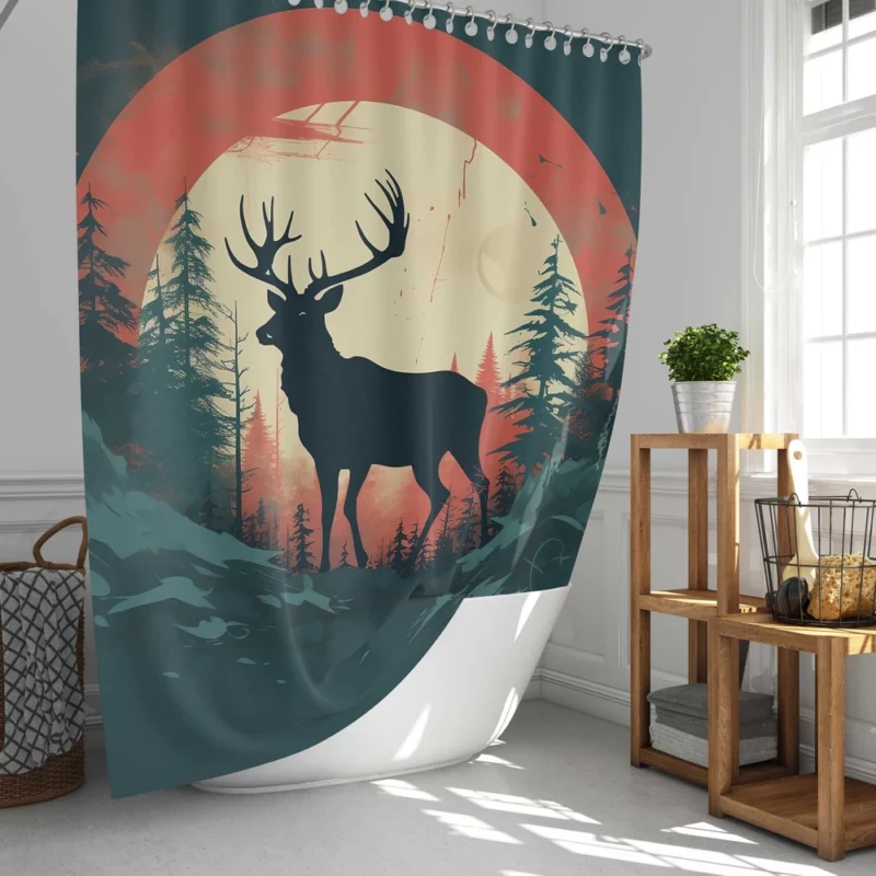 Deer Wildlife Photography Shower Curtain