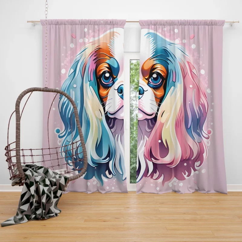 Devoted Cavalier King Charles Spaniel Curtain