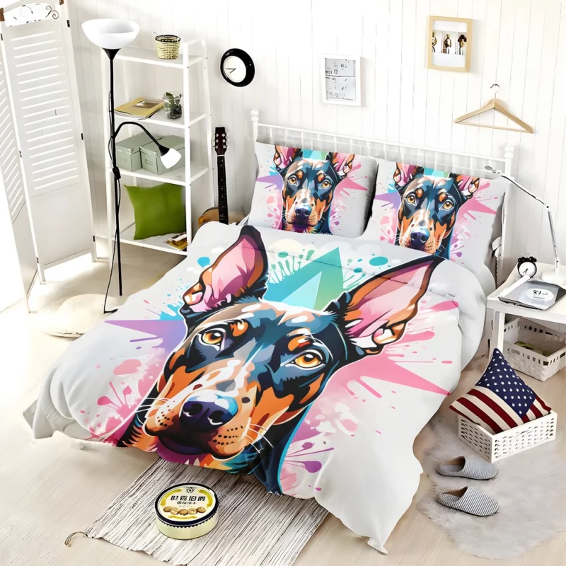 Doberman Pinscher Darling Teen Birthday Joy Bedding Set