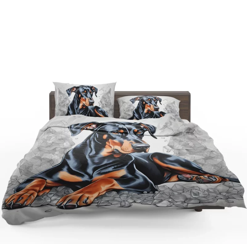 Doberman Pinscher Pup Teen Birthday Surprise Bedding Set 1