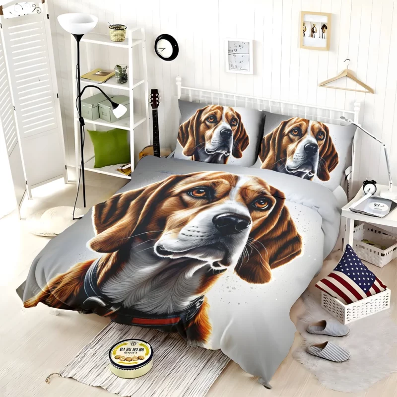 Dog Adorable Sniffer Beagle Charm Bedding Set