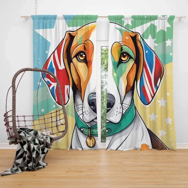 Dog Agile Runner American Foxhound Grace Curtain