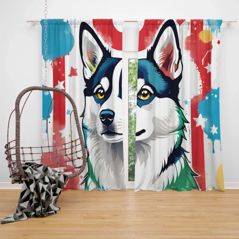 Dog Arctic Beauty Alaskan Klee Elegance Curtain