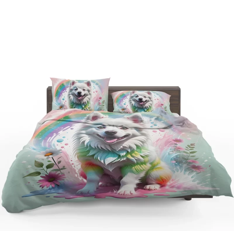 Dog Arctic Friend American Eskimo Bedding Set 1