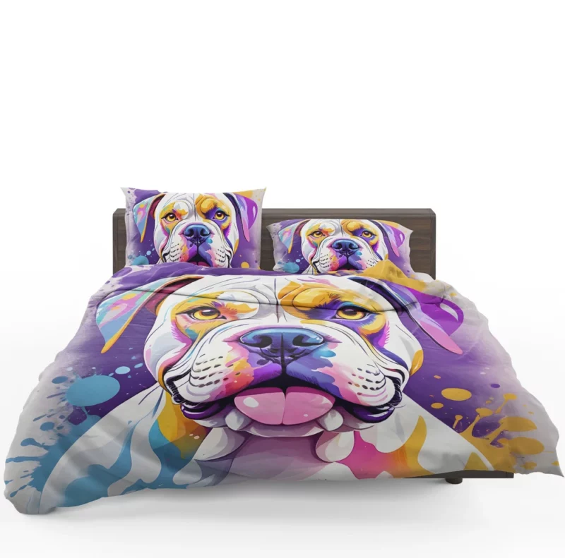 Dog Courageous Heart American Bulldog Bedding Set 1