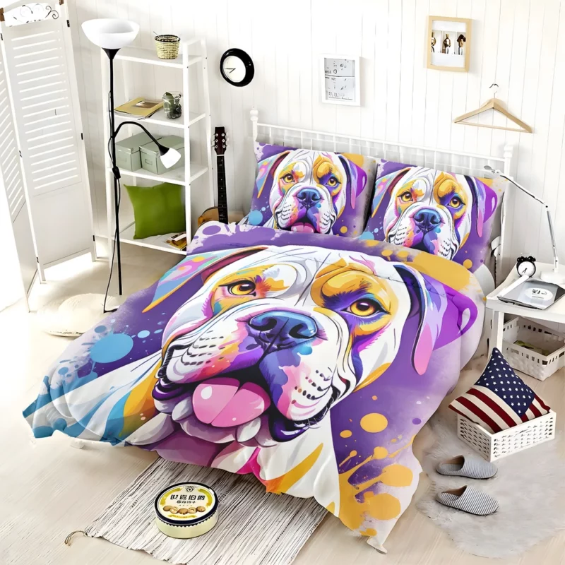 Dog Courageous Heart American Bulldog Bedding Set