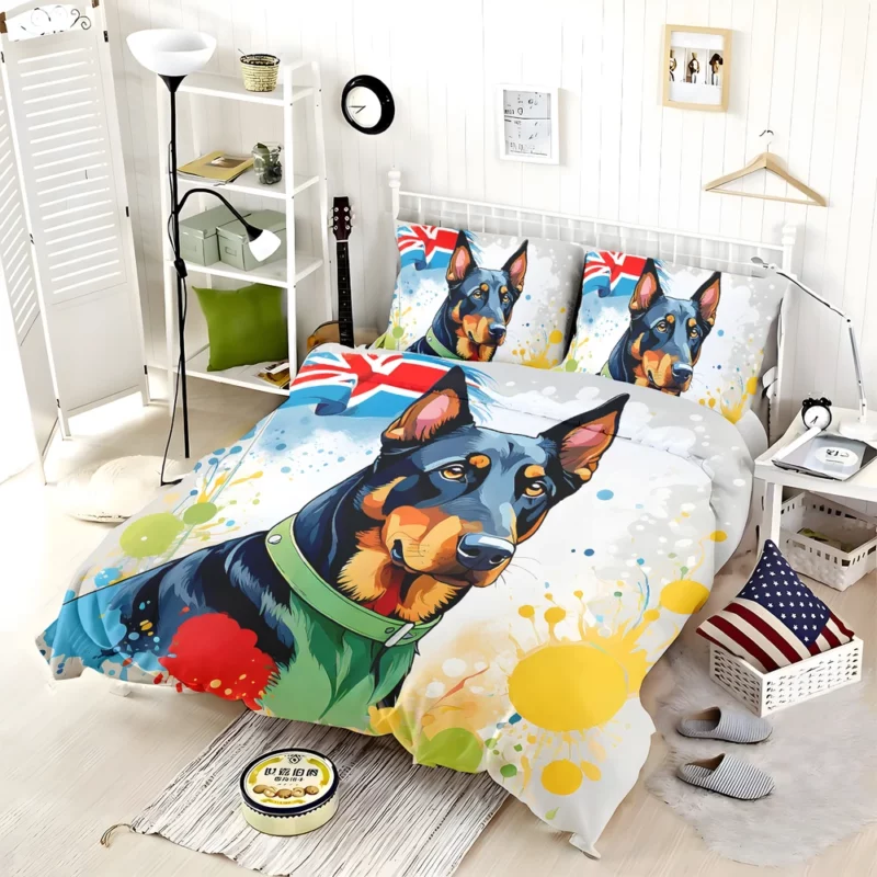 Dog Courageous Heart Beauceron Beauty Bedding Set