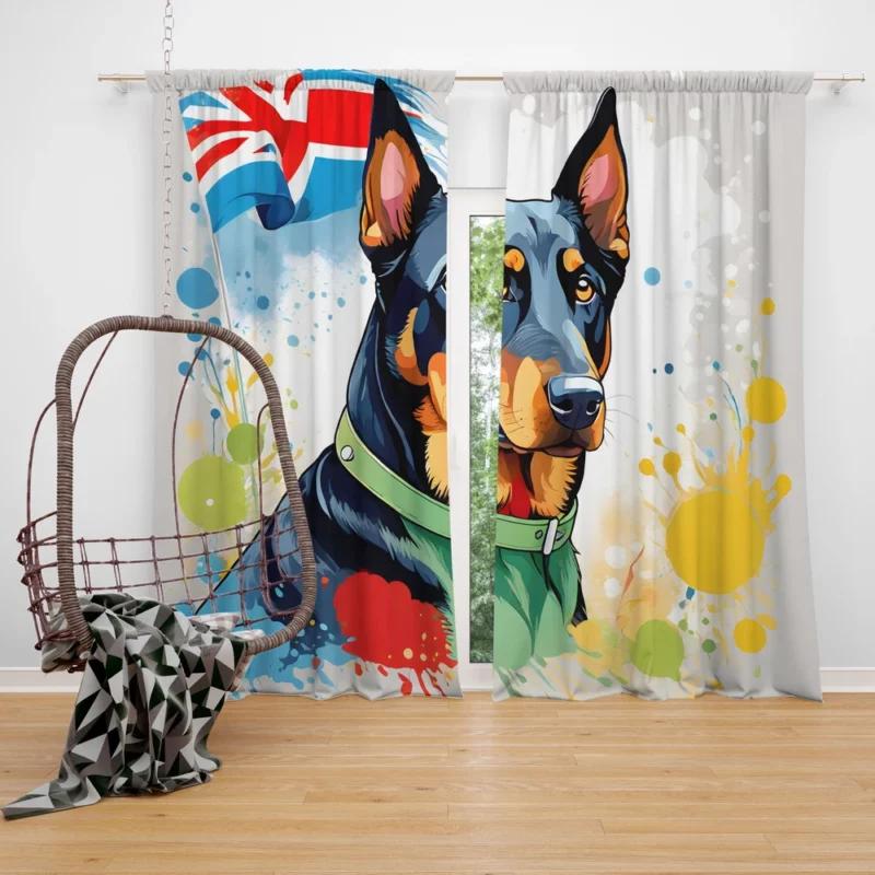 Dog Courageous Heart Beauceron Beauty Curtain