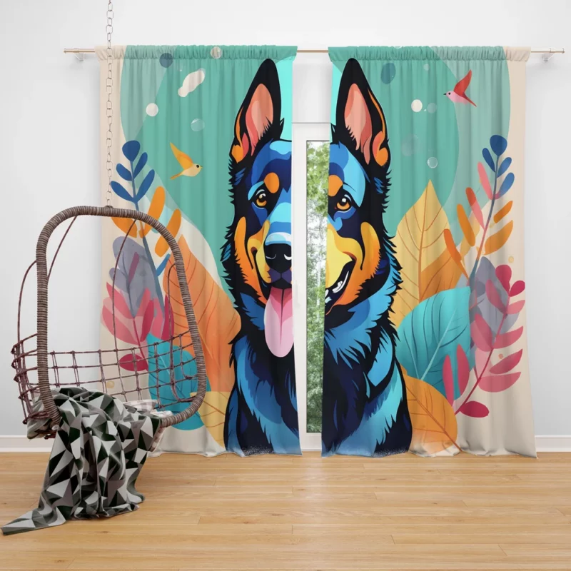 Dog Elegant Guardian Beauceron Majesty Curtain