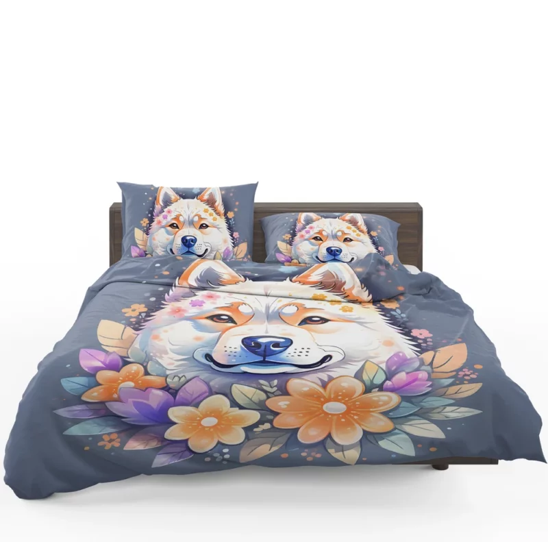 Dog Faithful Friend Akita Companion Bedding Set 1