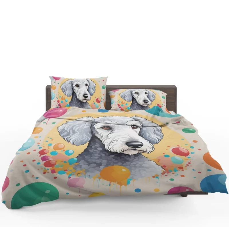 Dog Fluffy Friend Bedlington Terrier Bedding Set 1