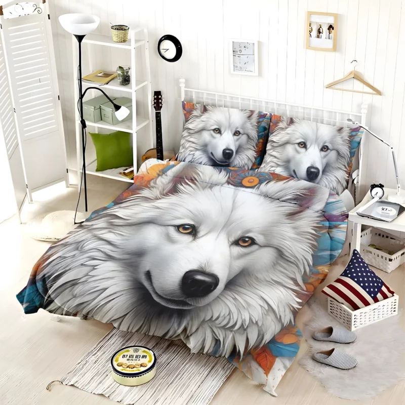 Dog Fluffy Pal American Eskimo Bedding Set