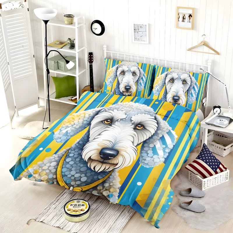 Dog Fluffy Pal Bedlington Terrier Bedding Set