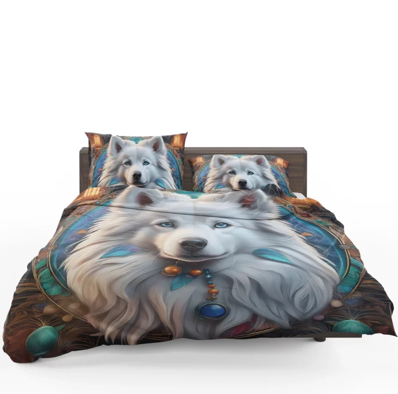 Dog Frosty Companion American Eskimo Bedding Set 1