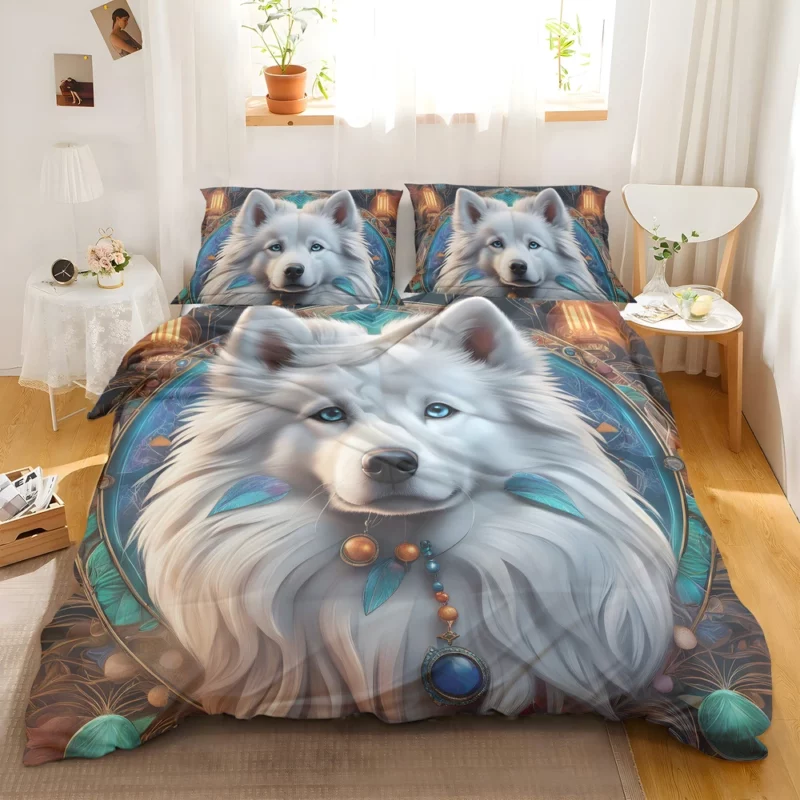 Dog Frosty Companion American Eskimo Bedding Set 2