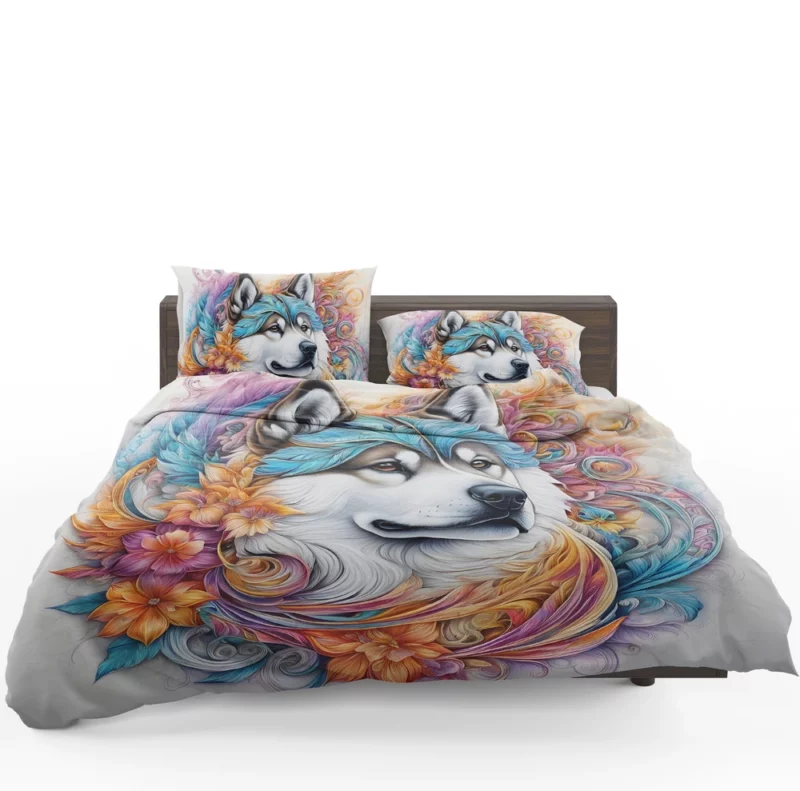 Dog Furry Ambassador Akita Diplomat Bedding Set 1