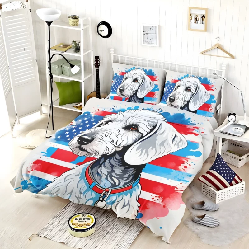 Dog Furry Charm Bedlington Terrier Bedding Set