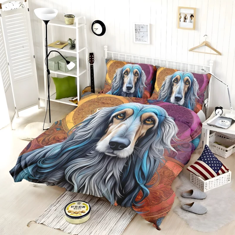 Dog Graceful Guardian Afghan Hound Bedding Set