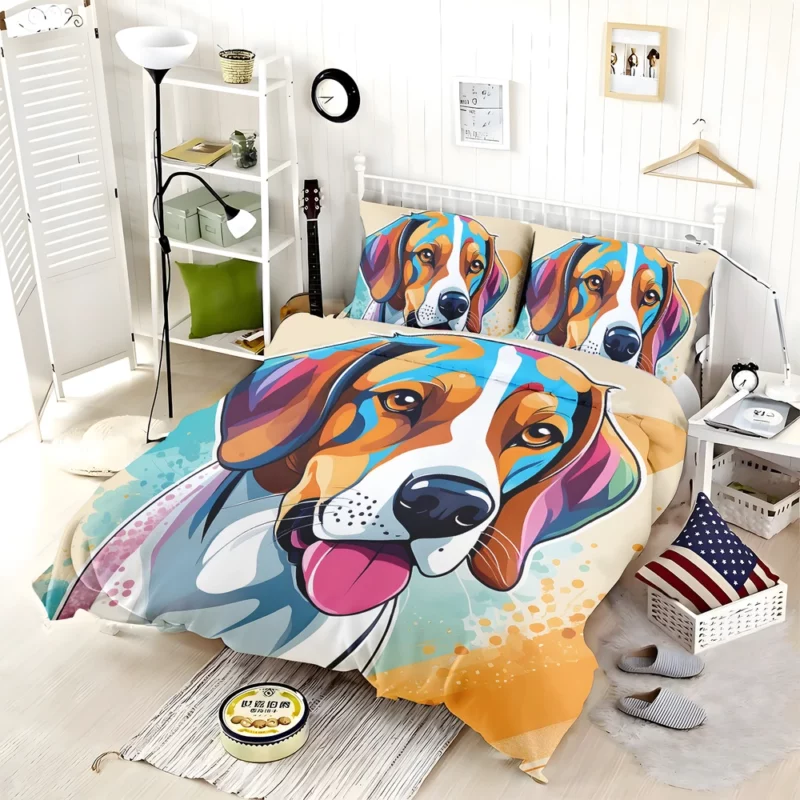 Dog Howling Partner American Foxhound Bedding Set