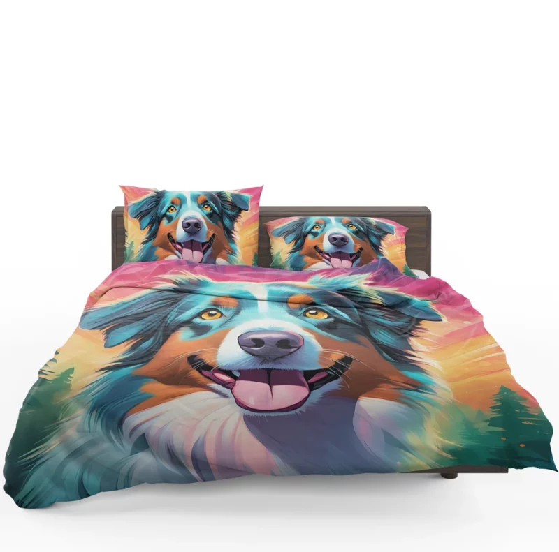 Dog Intelligent Herder Australian Shepherd Bedding Set 1