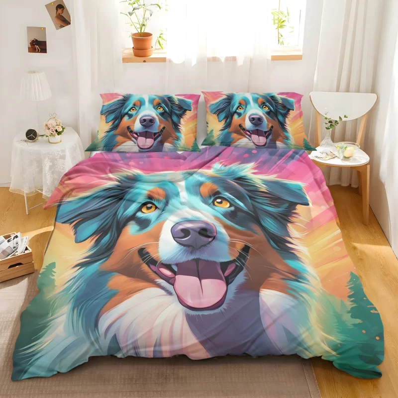 Dog Intelligent Herder Australian Shepherd Bedding Set 2