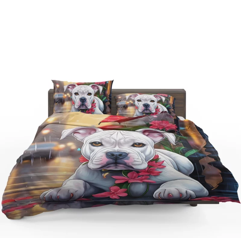 Dog Loyal Companion American Bulldog Bedding Set 1