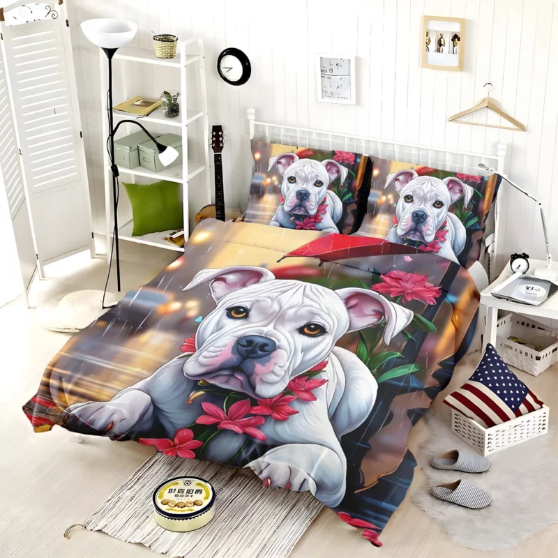 Dog Loyal Companion American Bulldog Bedding Set