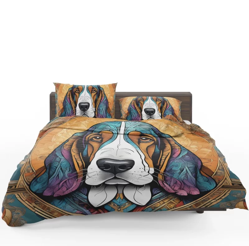 Dog Loyal Guardian Basset Hound Bedding Set 1