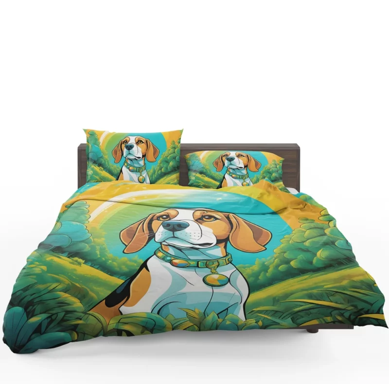 Dog Loyal Hunter Beagle Companion Bedding Set 1