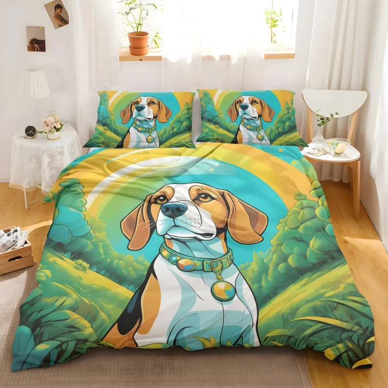 Dog Loyal Hunter Beagle Companion Bedding Set 2