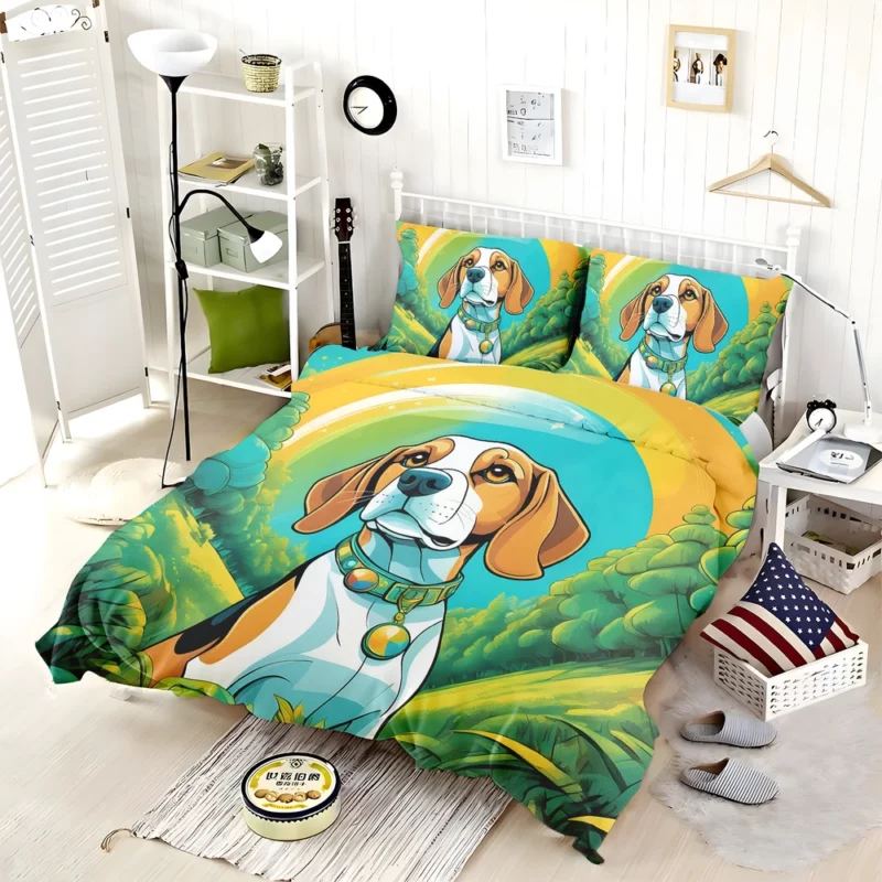 Dog Loyal Hunter Beagle Companion Bedding Set