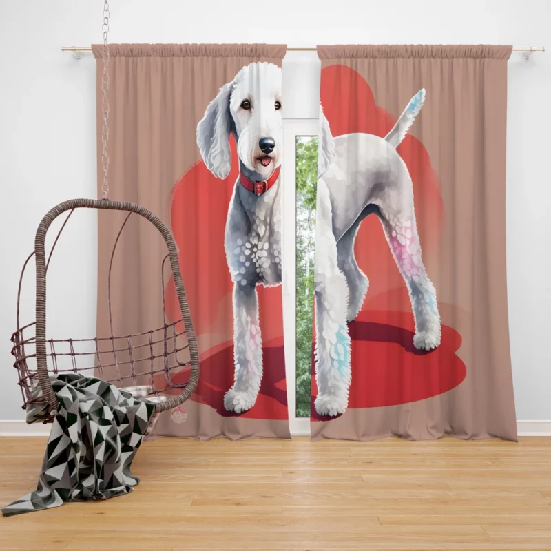 Dog Loyal Pal Bedlington Terrier Curtain