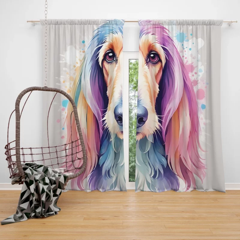 Dog Noble Companion Afghan Hound Curtain