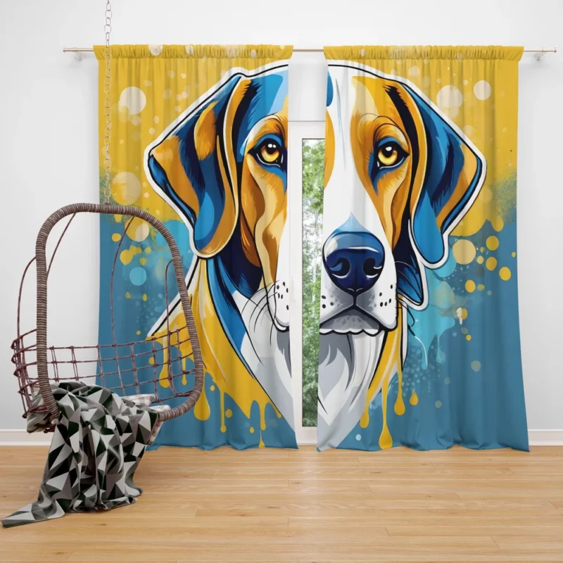 Dog Noble Hunter American Foxhound Majesty Curtain