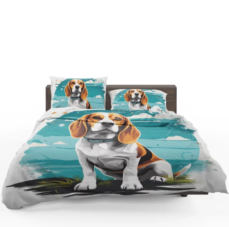 Dog Playful Companion Beagle Joy Bedding Set 1