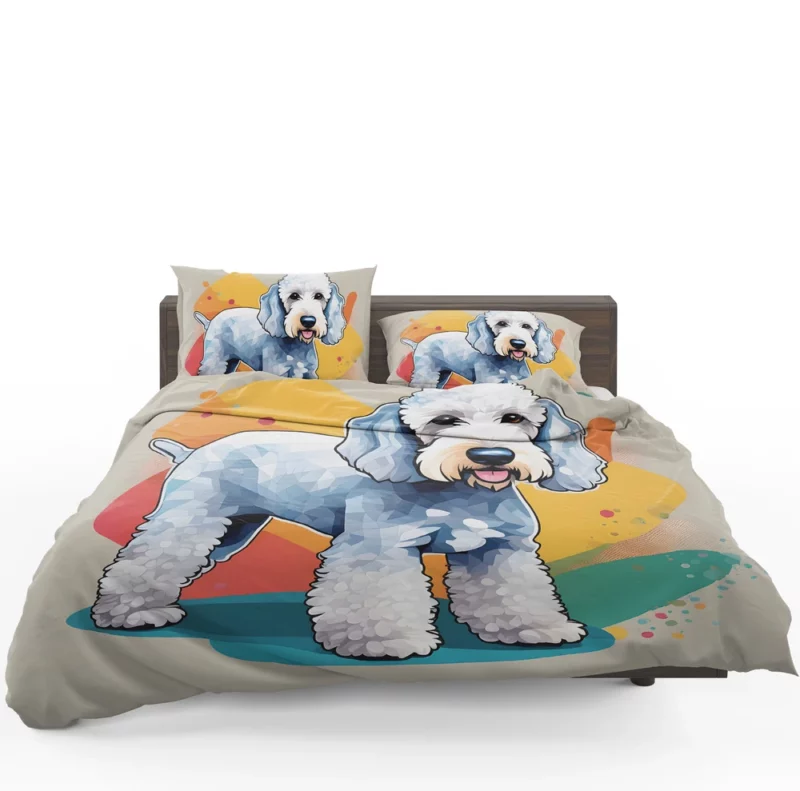 Dog Playful Companion Bedlington Terrier Charm Bedding Set 1