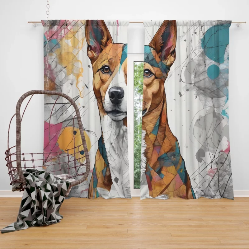 Dog Runway Star Afghan Hound Curtain