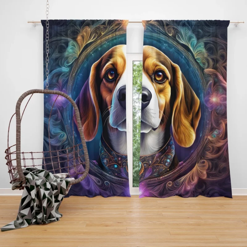 Dog Scent Trailblazer Beagle Explorer Curtain