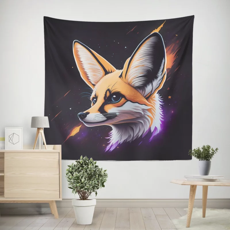 Dog Silhouette T-Shirt Design Wall Tapestry