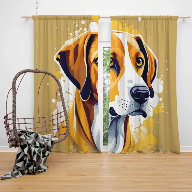 Dog Sleek Runner American Foxhound Agility Curtain