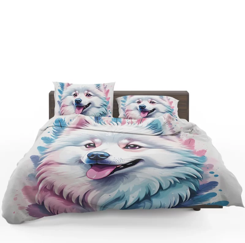 Dog Snowy Guardian American Eskimo Bedding Set 1