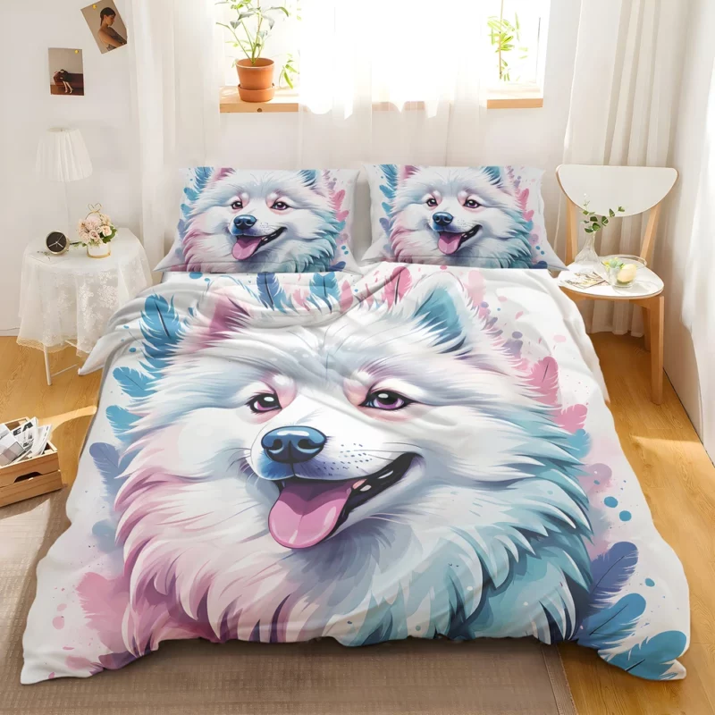 Dog Snowy Guardian American Eskimo Bedding Set 2