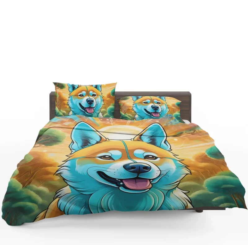 Dog Stoic Protector Akita Guardian Bedding Set 1